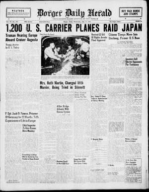 Borger Daily Herald (Borger, Tex.), Vol. 19, No. 197, Ed. 1 Wednesday, July 11, 1945
