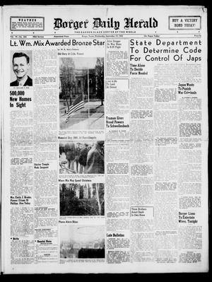 Borger Daily Herald (Borger, Tex.), Vol. 19, No. 256, Ed. 1 Wednesday, September 19, 1945