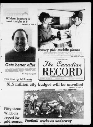 Primary view of object titled 'The Canadian Record (Canadian, Tex.), Vol. 98, No. 32, Ed. 1 Thursday, August 11, 1988'.