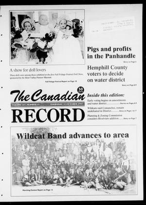 Primary view of object titled 'The Canadian Record (Canadian, Tex.), Vol. 107, No. 43, Ed. 1 Thursday, October 23, 1997'.