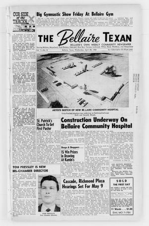Primary view of The Bellaire Texan (Bellaire, Tex.), Vol. 7, No. 8, Ed. 1 Wednesday, April 20, 1960