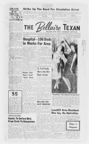 Primary view of object titled 'The Bellaire Texan (Bellaire, Tex.), Vol. 5, No. 1, Ed. 1 Wednesday, February 19, 1958'.