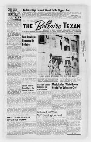 Primary view of object titled 'The Bellaire Texan (Bellaire, Tex.), Vol. 7, No. 36, Ed. 1 Wednesday, October 26, 1960'.