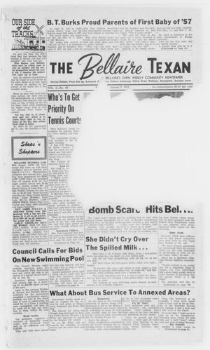 Primary view of object titled 'The Bellaire Texan (Bellaire, Tex.), Vol. 3, No. 48, Ed. 1 Wednesday, January 9, 1957'.
