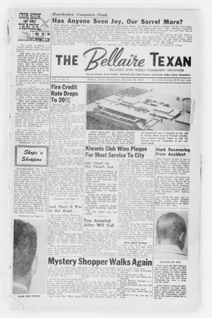 The Bellaire Texan (Bellaire, Tex.), Vol. 3, No. 3, Ed. 1 Wednesday, February 29, 1956