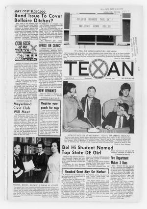 Primary view of object titled 'The Bellaire & Southwestern Texan (Bellaire, Tex.), Vol. 14, No. 2, Ed. 1 Wednesday, March 8, 1967'.