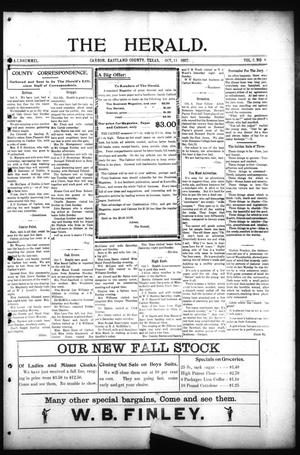 The Herald. (Carbon, Tex.), Vol. 7, No. 8, Ed. 1 Friday, October 11, 1907