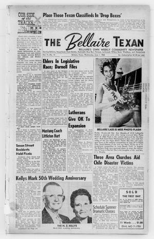 The Bellaire Texan (Bellaire, Tex.), Vol. 7, No. 14, Ed. 1 Wednesday, June 1, 1960