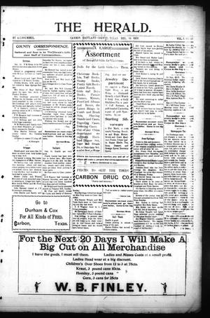 The Herald. (Carbon, Tex.), Vol. 7, No. 17, Ed. 1 Friday, December 13, 1907