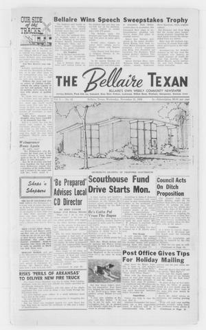 The Bellaire Texan (Bellaire, Tex.), Vol. 3, No. 42, Ed. 1 Wednesday, November 21, 1956