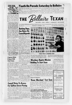 The Bellaire Texan (Bellaire, Tex.), Vol. 9, No. 37, Ed. 1 Wednesday, November 7, 1962