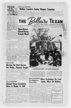 Primary view of object titled 'The Bellaire Texan (Bellaire, Tex.), Vol. 8, No. 1, Ed. 1 Wednesday, March 1, 1961'.
