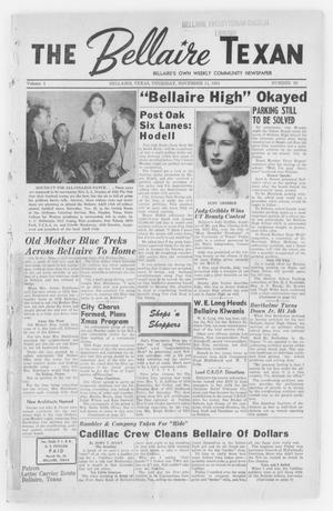 The Bellaire Texan (Bellaire, Tex.), Vol. 1, No. 39, Ed. 1 Thursday, November 11, 1954