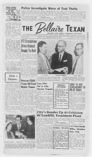 The Bellaire Texan (Bellaire, Tex.), Vol. 4, No. 7, Ed. 1 Wednesday, March 27, 1957