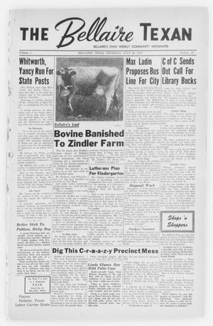 The Bellaire Texan (Bellaire, Tex.), Vol. 1, No. 23, Ed. 1 Thursday, July 22, 1954