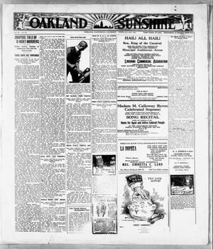 Oakland Sunshine (Oakland, Calif.), Vol. 26, No. 40, Ed. 1 Saturday, February 25, 1922