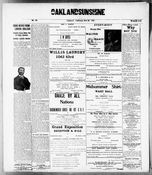Oakland Sunshine (Oakland, Calif.), Vol. 13, No. 20, Ed. 1 Saturday, October 16, 1915