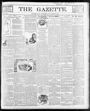 Primary view of object titled 'The Gazette. (Raleigh, N.C.), Vol. 9, No. 40, Ed. 1 Saturday, November 20, 1897'.