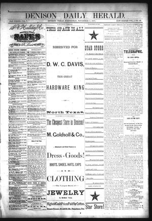 Denison Daily Herald. (Denison, Tex.), Vol. 1, No. 56, Ed. 1 Wednesday, November 7, 1877
