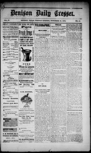 Denison Daily Cresset. (Denison, Tex.), Vol. 4, No. 53, Ed. 1 Tuesday, November 28, 1876
