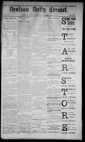 Denison Daily Cresset. (Denison, Tex.), Vol. 2, No. 160, Ed. 1 Wednesday, February 2, 1876