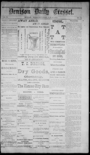 Denison Daily Cresset. (Denison, Tex.), Vol. 2, No. 93, Ed. 1 Saturday, October 30, 1875