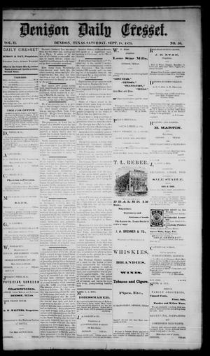 Denison Daily Cresset. (Denison, Tex.), Vol. 2, No. 56, Ed. 1 Saturday, September 18, 1875