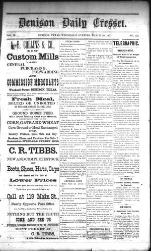 Denison Daily Cresset. (Denison, Tex.), Vol. 4, No. 152, Ed. 1 Wednesday, March 28, 1877