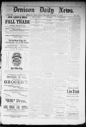 Denison Daily News. (Denison, Tex.), Vol. 7, No. 195, Ed. 1 Friday, October 17, 1879