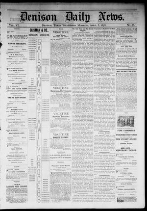 Denison Daily News. (Denison, Tex.), Vol. 6, No. 35, Ed. 1 Wednesday, April 3, 1878