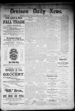 Denison Daily News. (Denison, Tex.), Vol. 7, No. 181, Ed. 1 Thursday, October 2, 1879