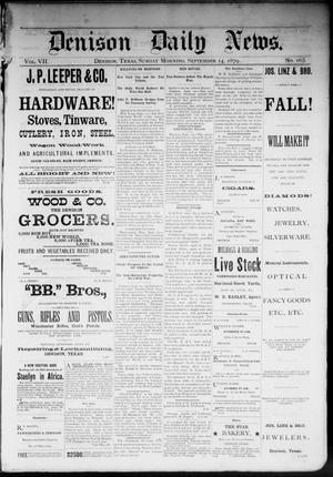 Denison Daily News. (Denison, Tex.), Vol. 7, No. 165, Ed. 1 Sunday, September 14, 1879