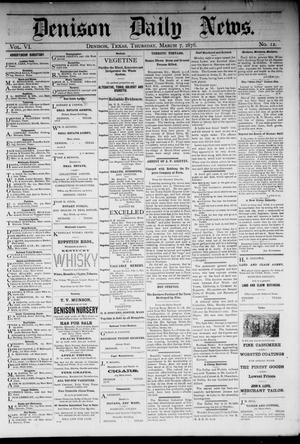 Denison Daily News. (Denison, Tex.), Vol. 6, No. 12, Ed. 1 Thursday, March 7, 1878