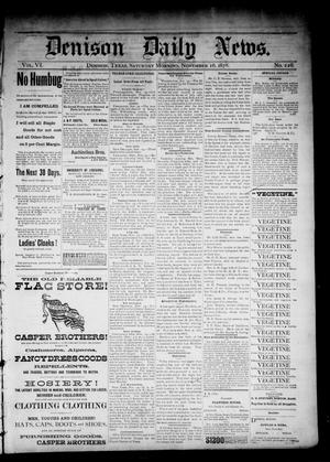 Denison Daily News. (Denison, Tex.), Vol. 6, No. 228, Ed. 1 Saturday, November 16, 1878