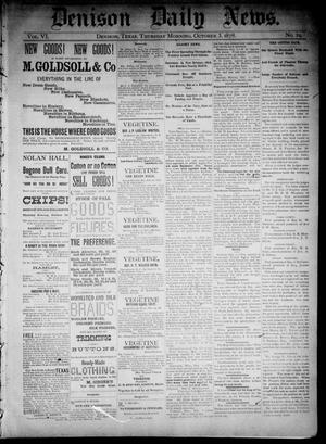Denison Daily News. (Denison, Tex.), Vol. 6, No. 190, Ed. 1 Thursday, October 3, 1878