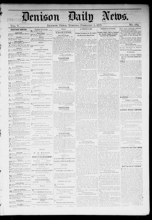 Denison Daily News. (Denison, Tex.), Vol. 5, No. 289, Ed. 1 Tuesday, February 5, 1878