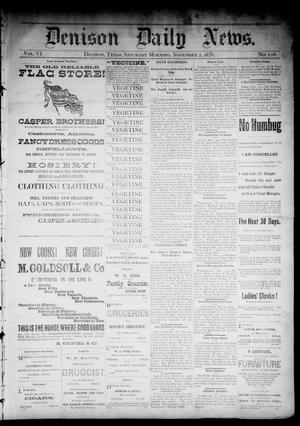 Primary view of Denison Daily News. (Denison, Tex.), Vol. 6, No. 216, Ed. 1 Saturday, November 2, 1878