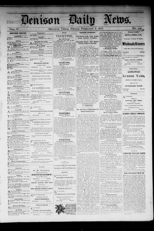 Denison Daily News. (Denison, Tex.), Vol. 5, No. 292, Ed. 1 Friday, February 8, 1878