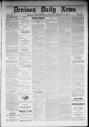 Denison Daily News. (Denison, Tex.), Vol. 6, No. 300, Ed. 1 Wednesday, February 12, 1879