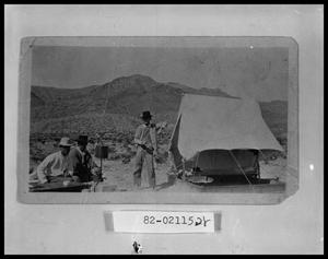 Three Men by Tent
