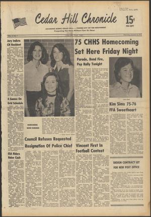 Primary view of object titled 'Cedar Hill Chronicle (Cedar Hill, Tex.), Vol. 12, No. 7, Ed. 1 Thursday, October 9, 1975'.