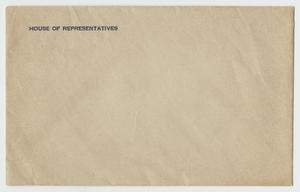 Primary view of object titled '[House of Representatives Envelope]'.