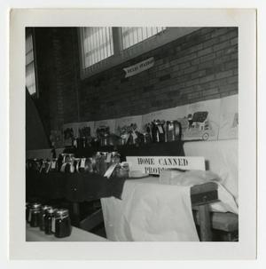 Primary view of object titled '[Display of Home-Canned Foods]'.
