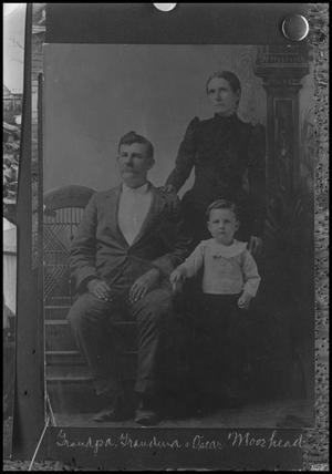 Primary view of object titled '[Photograph of Mr. and Mrs. William L. Moorhead and Their Son]'.