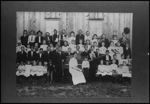 Primary view of object titled '[Photograph of Singing School at Mexico]'.