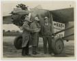 Thumbnail image of item number 1 in: '[Three Men in Front of Airplane]'.