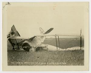 Primary view of object titled '[Photograph of Crashed Biplane]'.