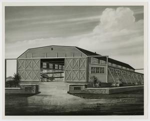 Primary view of object titled '[Drawing of Restored Hangar 9]'.