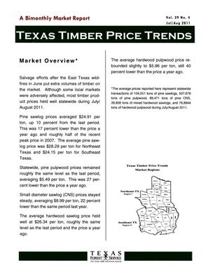 Primary view of object titled 'Texas Timber Price Trends, Volume 29, Number 4, July/August 2011'.