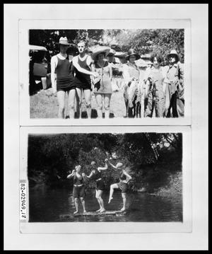 Primary view of object titled 'People in Swimsuits and Fisherman; People in Swimsuits'.
